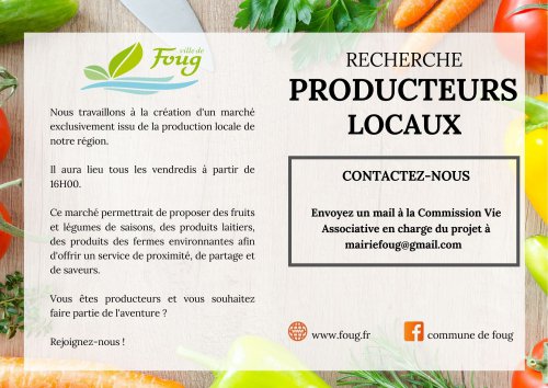 Flyer marché producteurs locaux