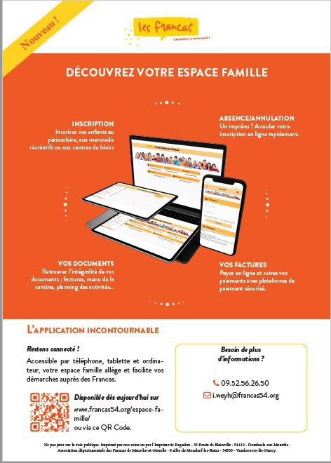 Affiche découvrez votre espace famille