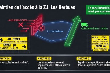Travaux au passage à niveau vers Pagny-sur-Meuse