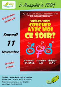 Théâtre - Voulez-vous coucher avec moi ce soir ?