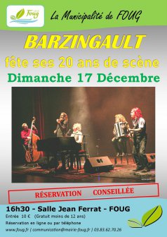 Concert - Barzingault fête ses 20 ans de scène