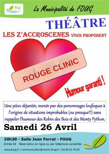 Théâtre - Troupe des Z'ACCROSCENES - Rouge clinic