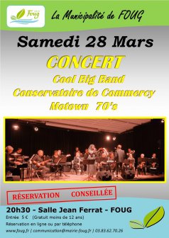 Concert - Cool Big Band conservatoire de Commercy Mars 2026