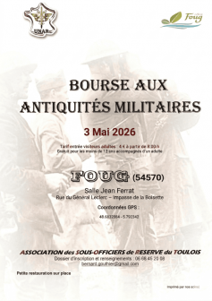 Affiche bourse aux antiquités militaires - Foug